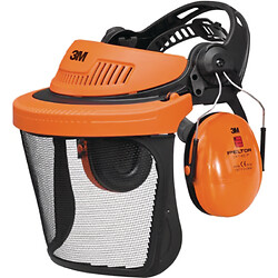 Protège-face forestier grillagé 5J avec protection antibruit G500V5