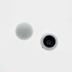 2 Embouts boule, diamètre 20 mm, blanc mat