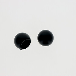 2 Embouts boule, diamètre 20 mm, noir mat