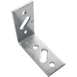 Équerres d'assemblage 70 x 70 x 35 x 3 mm en acier zingué blanc en boîte de 25 pièces
