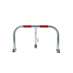 Barrière de parking avec cylindre, acier galvanisé, diamètre 38 mm, dim. 770 x 337 x 432 mm, avec clés