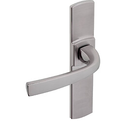 Béquille double sur plaque 165 mm ligne Muze chromé platine bec de cane