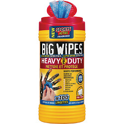 Lingette industrielle Big Wipes tubes de 100 lingettes