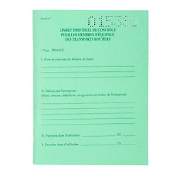 Livret individuel contrôle transport - Carton de 10