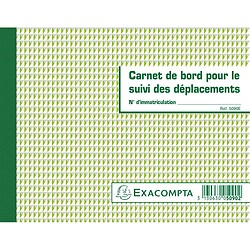 Carnet de bord pour le suivi des déplacements - 14,8 x 19 cm - Carton de 5