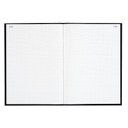 Registre 34 x 22,5 cm - Quadrillé - 200 pages foliotées - Noir toilé