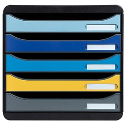 Module de classement Big Box Plus - 5 tiroirs - Bee Blue - Couleurs assorties