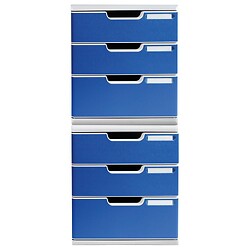 Module de classement Modulo Office - 3 tiroirs fermés - Bleu