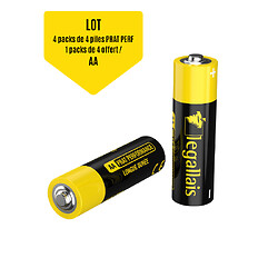 Lot 4 packs de 4 piles AA PRAT PERF + 4 piles gratuites