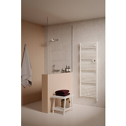 Radiateur sèche-serviettes Flèche E-central électrique, 1000W, blanc standard, 1658x600x30mm, commande à hauteur de vue