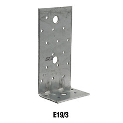 Équerre mixte renforcée hauteur x profondeur x largeur x épaisseur 153x53x75x3 mm, carton de 50 pièces