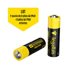 Lot 2 packs de 8 piles AAA PRAT + 8 piles AAA PRAT offertes