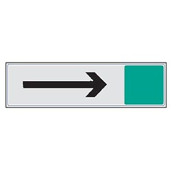 Plaquette signalétique plexiglas de couleur flèche