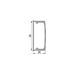 Moulure Kéva 50x20 mm 1 compartiment longueur 2 mètres