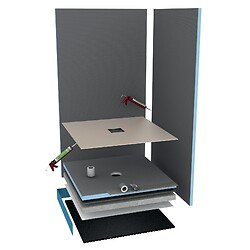 Revêtement prêt à poser Fundo Top pour receveur Primo 900 x 900 mm coloris blanc