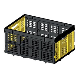 Caisse ajourée pliable, 56,8 x 41 x 27,2 cm, capacité 25 kg