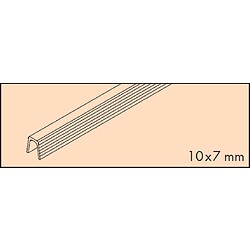 Rail de guidage Hawa Clipo 16 - plastique - à encastrer - longueur 2500 mm