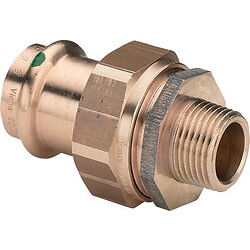 Union 3 pièces bronze CU35 filetage 33x42