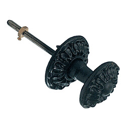 Bouton de porte fixe chaînette finition fonte JM 91