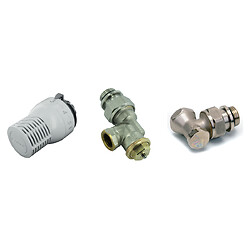 Kit robinetterie avec tête thermostatique Sensity M30 + corps équerre inversé RTH R857 15x21 + coude de réglage 15x21